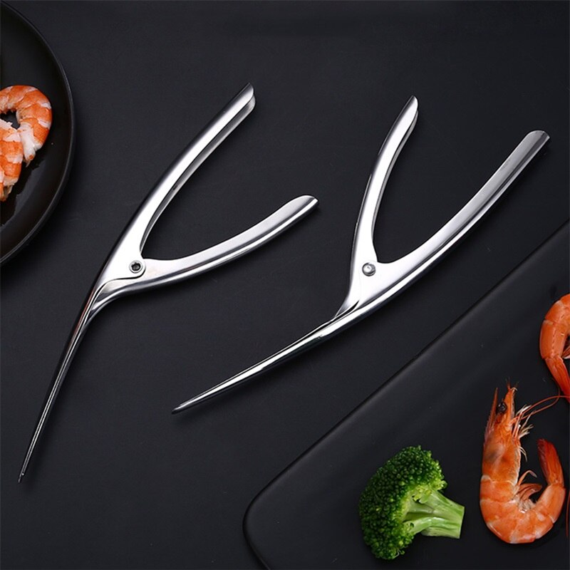 Shrimp Peeler Stainless Steel Prawn Peeler Shrimp Deveiner Peel Device Kitchen Tools Table Accessories