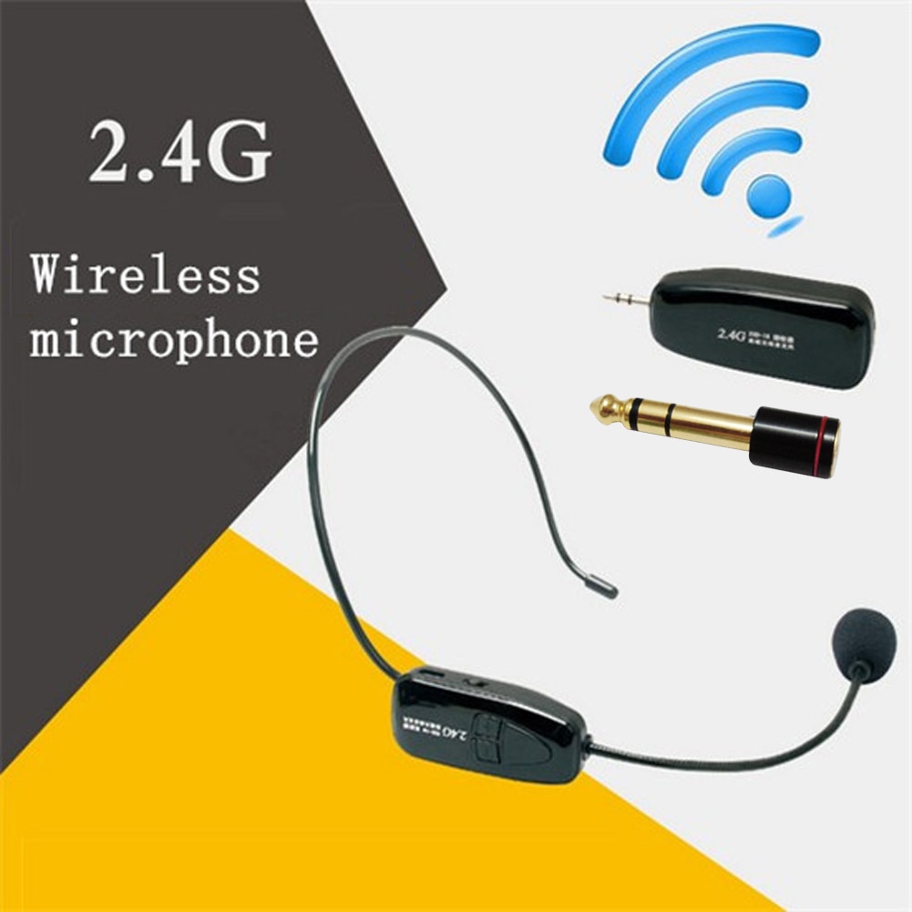 2.4G Wireless Microphone Speech Headset Megaphone Radio Mic for Loudspeaker Conference Teaching Meeting Tour Guide Microfones