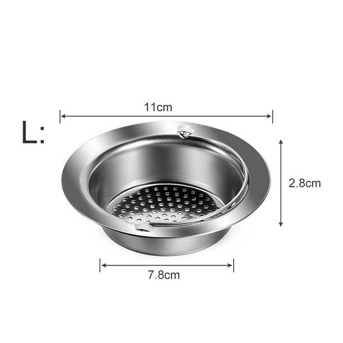 Gootsteen Zeef Afval Plug Drain Stopper Filter Mand Roestvrij Staal Water Tank Filter Mesh: L