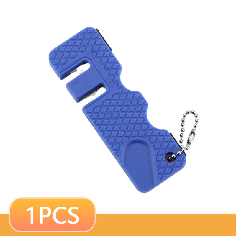 Messenslijper Zak Keramisch Slijpen Diamant Gereedschap Schaar Slijpen Tandwielen Vis Haak Carbide Mes Wetsteen Outdoor Multitools: Marineblauw
