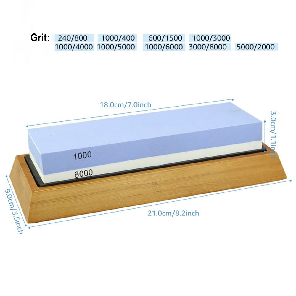 Professionele Messenslijper Dubbele Side Grinder Diamant Slijpsteen Water Nat Slijpsteen Voor Messen Slijpen Keuken Tool