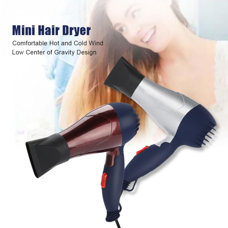 220V Portable Mini Hair Dryer 1500W Low Noise Evenly Wind Collapsible Travel Hair Dryers Compact Hair Dryer