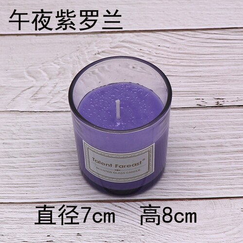 Moderne bougie verre parfum romantique tasse bougie odeur encens aide sommeil chambre Hacer Velas chambre décoration EB50LZ: VIOLET