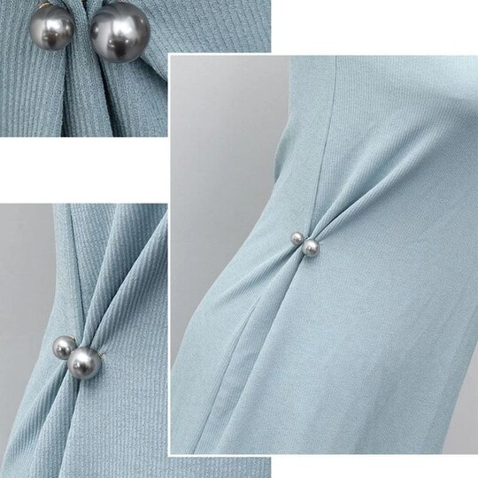 Pärlbrosch pärlbrosch kvinnor lapel anti-reflex säkerhet brosch pins