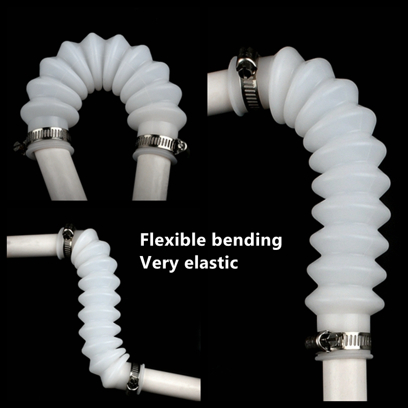 1Pc I.d 20 ~ 110Mm Siliconen Gegolfde Buizen Rubber Slang Expansie En Buigen Waterbuis Pvc Flexibele Aansluiting Schroefdraad Pijp