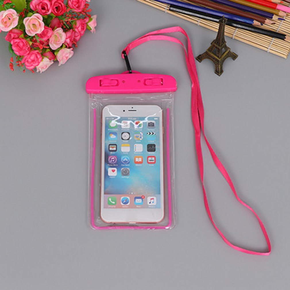 Outdoor Waterproof Phone Bag, Luminous Universal Mobile Phone Case, With Neck Strap, For Swimming Surfing Fishing Boating: 8
