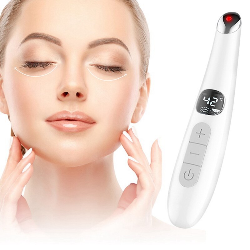 USB Rechargeable Eye Massager Electric Eye Massage Anti-Wrinkle Anti-Aging Eye Care LED Screen Thermal Massage