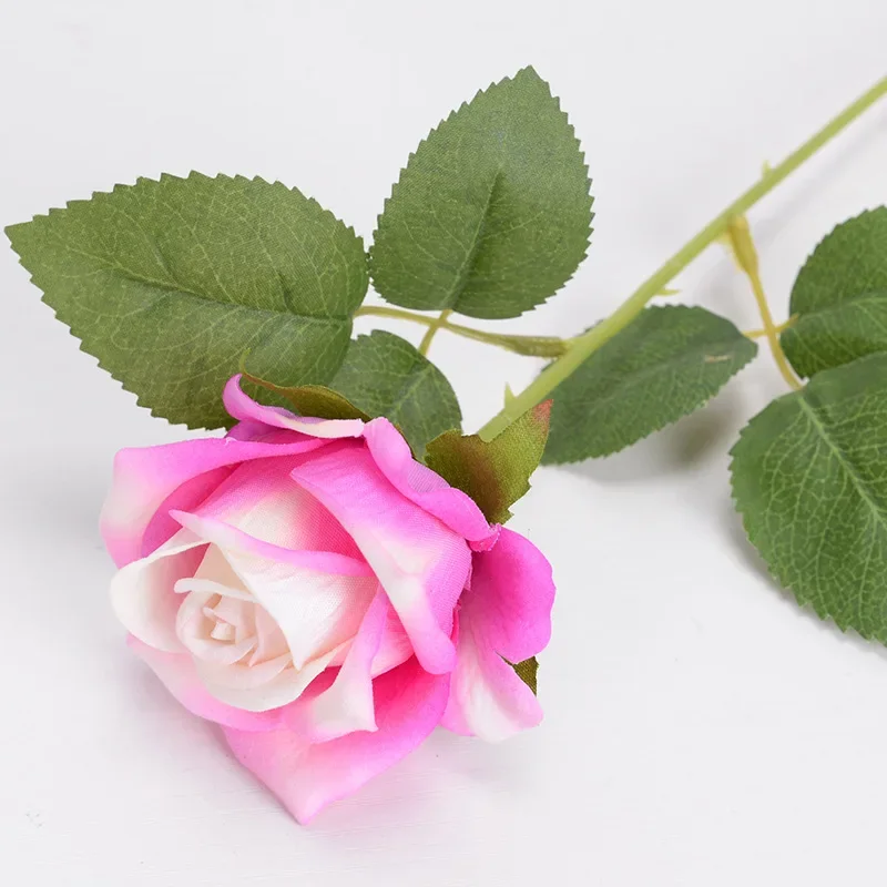 Ramo de flores artificiales, hojas de eucalipto de rosa blanca y roja, decoración de boda, flor falsa de peonía para , de decoración del hogar, 1 Uds.: Morado