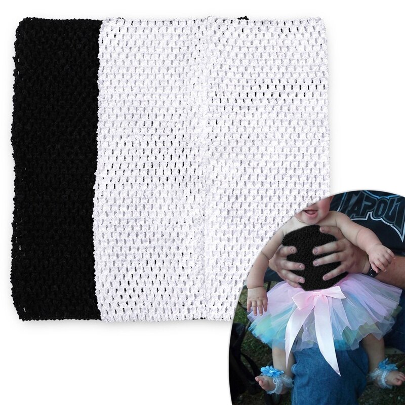 Bustier tubulaire pour fille enfant tutu robe crochet matériel 12 "noir blanc