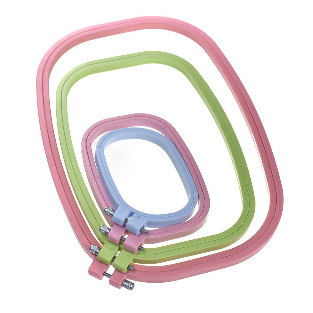 Embroidery Kit DIY Plastic Embroidery Frame Hoops Square Cross Stitch Hoops Embroidery Set bastidores para bordar mano