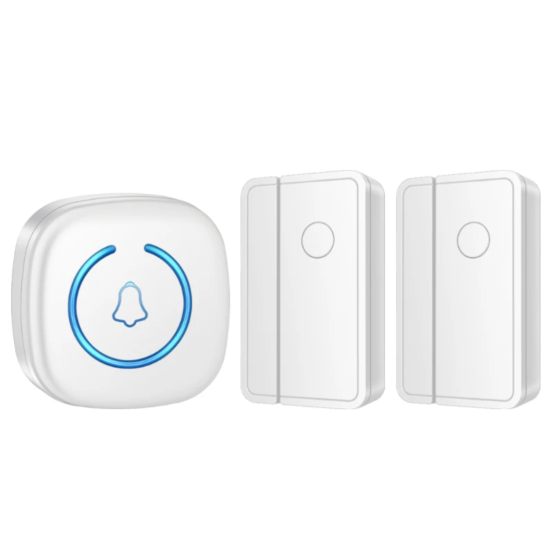 CACAZI Door Sensor Chime for Door Opens Outdoor Split Sensor Doorbell Adjustable 60 Ringtones LED Indicators Entry Alert Chime: MULTI / EU