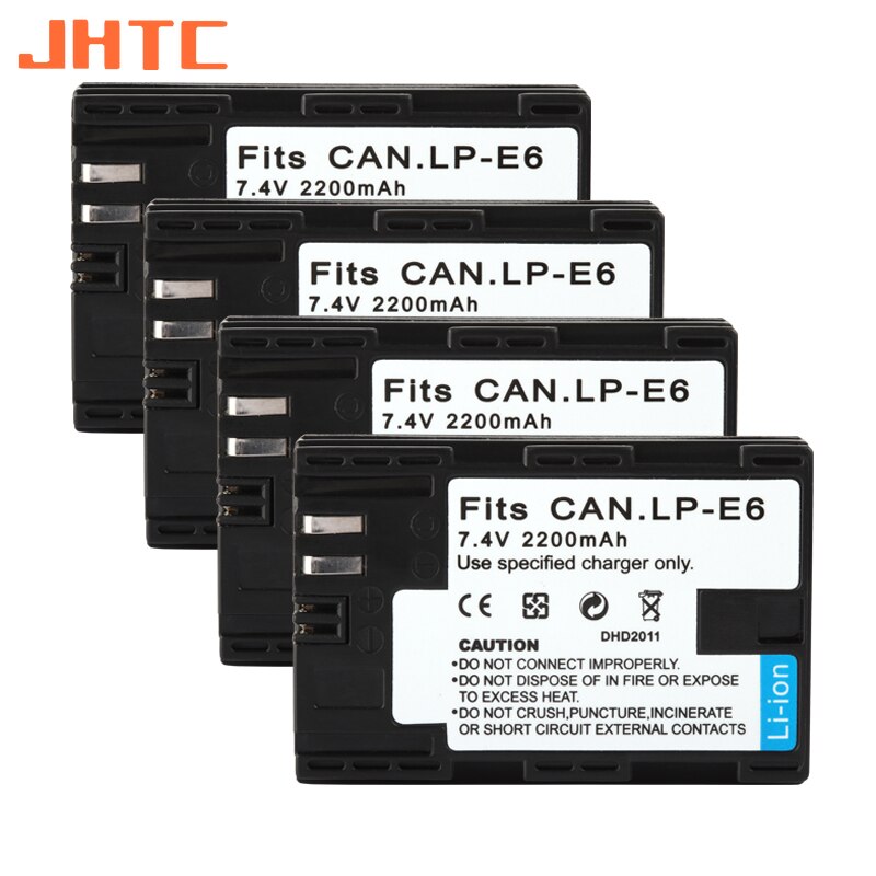 Lp -e6 lpe 6 lp e6 batteri 2200 mah för canon eos 5ds 5d 6d 7d 60d 60da eos 70d mark ii mark iii 80d xc10 dslr kamerabatterier