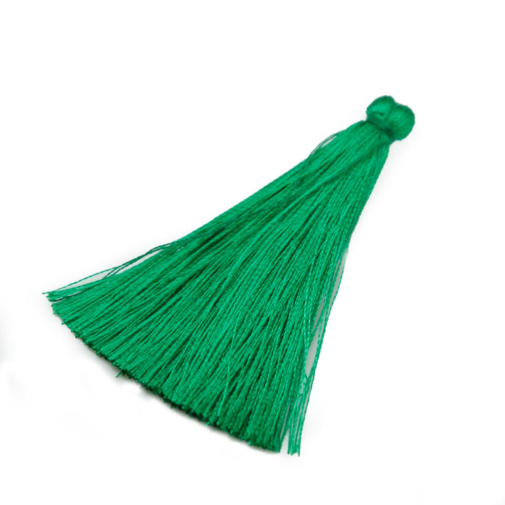 65mm Reiche Farbe Chinesische Handgemachte Kalender Vorhang Quaste Fransen links Makramee Anhänger DIY Schmuck Zubehör Machen 10 Stck: Grün