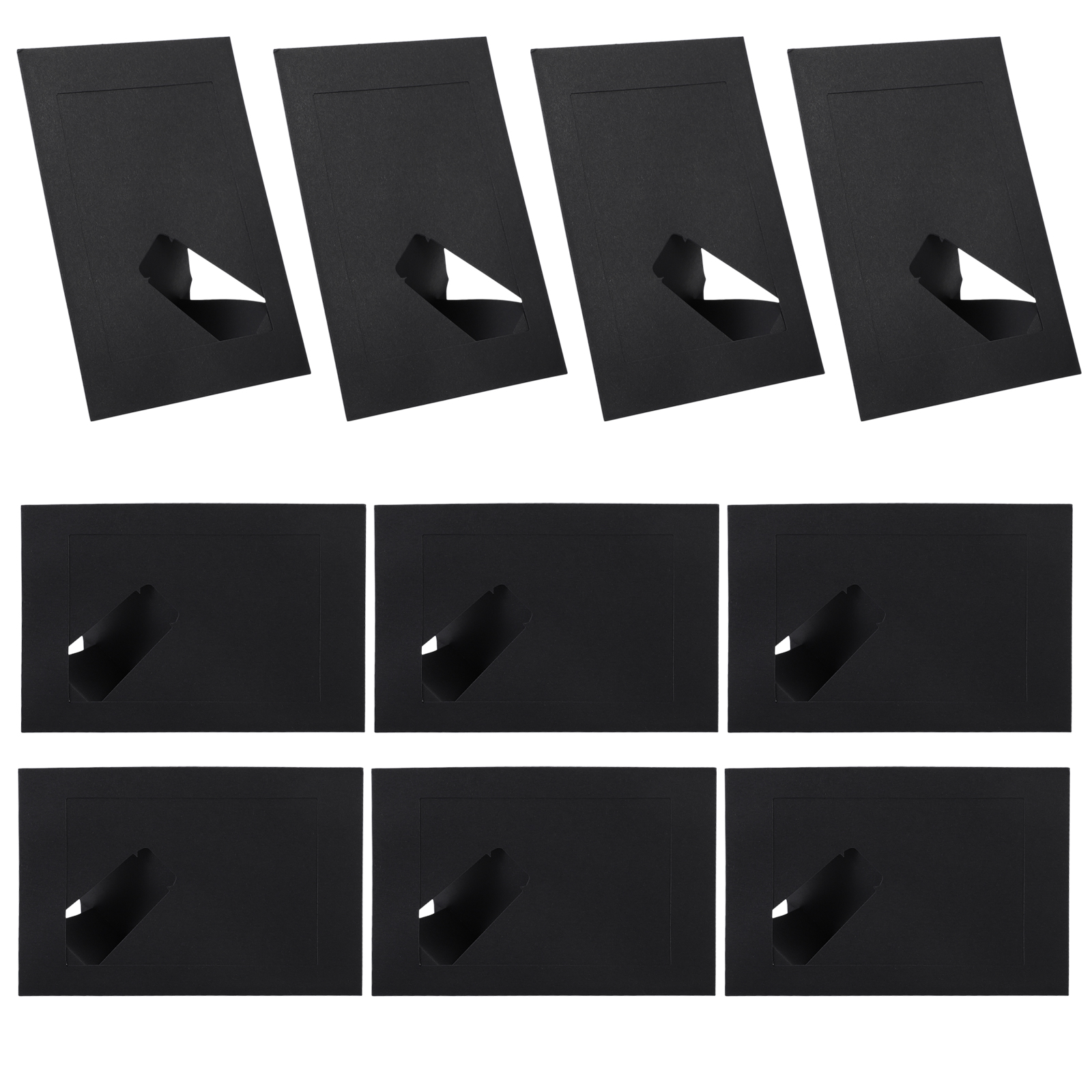10 Pcs Diy Picture Frame Photo Frames Blank Paper Home Decor Tabletop Display Frames Bedroom Living Room: 5 inch / black