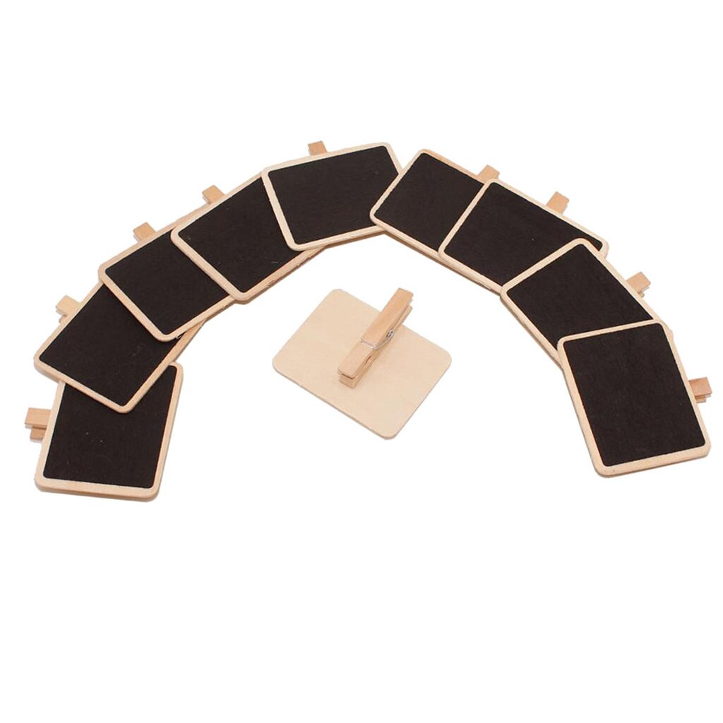 BuxiuGK 60 Mini Tableaux Noirs Bois Avec Clip - Étiquettes Prix, Mémo Photo, Fêtes 4x2,2cm