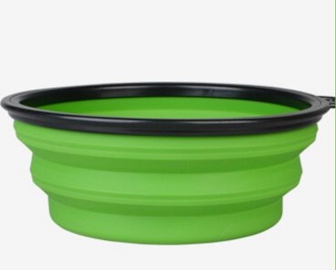 A43 2.5l siliconen voerbak voor huisdieren, opvouwbare voerbak, waterbak, draagbare supergrote voerbak, reiskommen voor grote honden: Groente