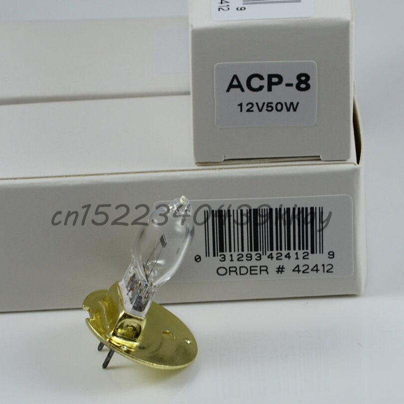 Para Topcon ACP-8 12 v 50 w projetor lâmpada, 42412-20400 LS, 7027 conjunto da lâmpada de halogéneo 12V50W, 2 pinos rodada disco de bronze