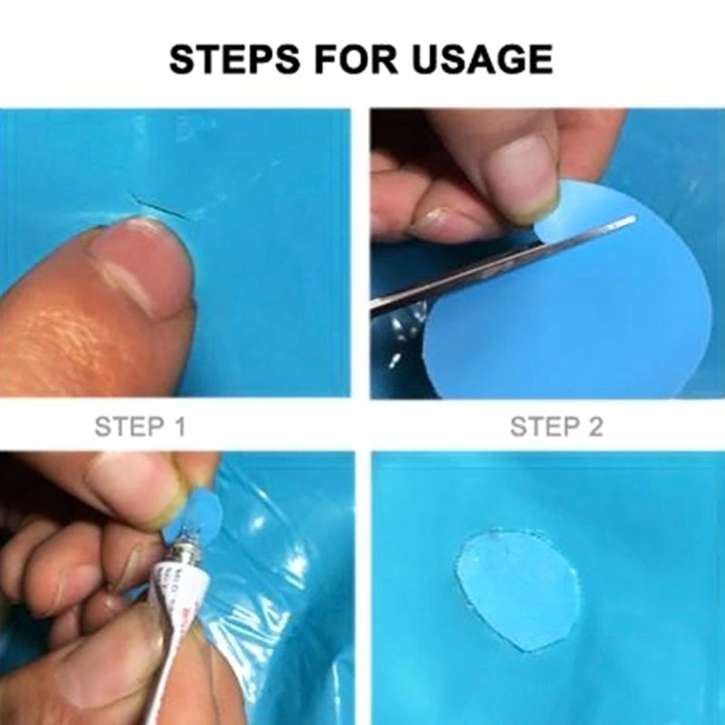 5 Sets Inflatable Boat Repair Kit PVC Material Adhesive Patches Glue for Waterbed Sofa Air Matteress Swimming Pool