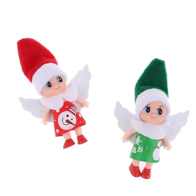 Bebé muñecas duende muñeco elfo de Navidad muñeca bebé de juguete con brazos móviles piernas Navidad muñecas de adorno de juguete