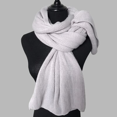 Bufanda de cachemir de imitación para hombre y mujer, chal cálido de invierno, color sólido: M3