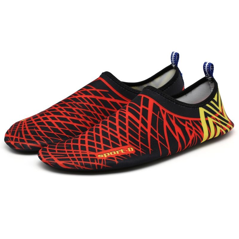 2 stuks heren dames blotevoeten huid sokken gestreepte schoenen strand zwembad water sokken sportschool aqua strand zwemslipper op surf aqua schoenen