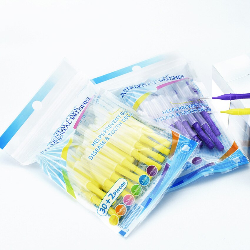 32 teile/satz Erwachsene Interdentalbürste zahnstocher pinsel Tragbare Sauber zwischen zähne Reinigung Dental Pinsel für Oral Zähne Pflege