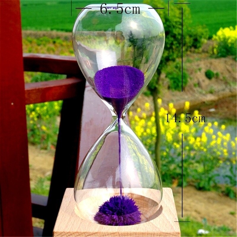 1Pc Awaglass Hand-blown Timer clock Magnet Magnetic Hourglass ampulheta crafts sand clock hourglass timer Home Decor