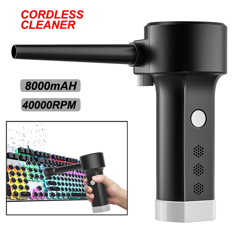 Keyboard Blower Electric Air Duster,Cleaning Vacuum for Computer,Compressed Air Blower Rechargeable Cleaner