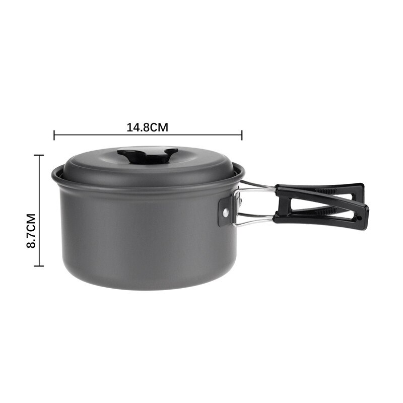 Foldable Outdoor Camping Cooking Stove Pan Cookset Cooking Utensil Picnic Cooking Pot Cookware Cooking Supplies