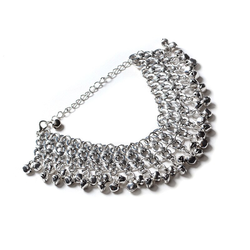 Mode Sexy Vintage Silver bells Enkelband Chain Veel Bell Kralen Enkelband Foot Sieraden Voor Vrouwen Barefoot Sandaal: Default Title