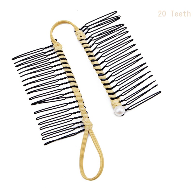 Pince banane pour cheveux épais, naturels, bouclés, Vintage, extensible, multi-styles, peigne, accessoires pour cheveux: 20 Yellow