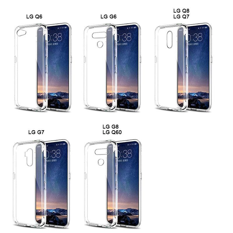 Ultra dünn Klar transparent Weiche fallen Für LG Q60 Q8 Q7 Q6 Q5 G8 G7 G6 Telefon fallen Abdeckung