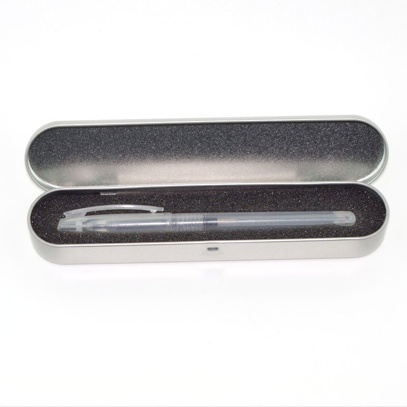 1 pcs Iron box Pencil Cases Pen holder for promotional pen packaging silvery box CY6007TP