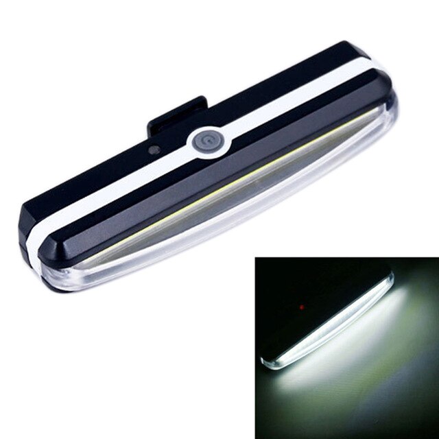 Ultra Fietslicht Led Achterlicht 6 Modes Usb Oplaadbare Waterdichte Mtb Fietsen Tail Lamp Mount Set Fiets Accessoires: WHITE