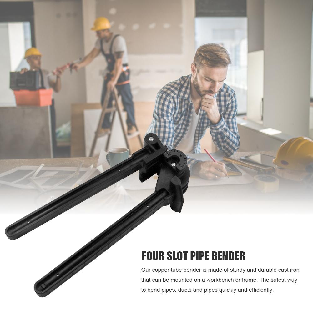 5mm 6mm 8mm 10mm Tube Simple Portable Four Slot Pipe Bender 180 Degree Tube Bender Pipe Bender Manual Elbow Tool
