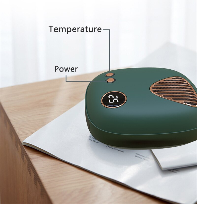 2 in 1 oplaadbare handwarmer verwarmingszak 5000 mah powerbank voor iphone 11 xr samsung xiaomi met digitaal display powerbank