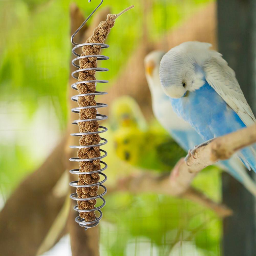 Hanging Toys Bird Fruit Vegetable Feeder Basket Parrot Feeder Pet Feeding Supplies: Default Title