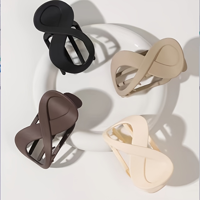1-4 Uds. Pinza grande para el pelo, pinza para el pelo de plástico sin costuras, garra de pico de pato para mujeres y niñas, horquillas simples, herramientas de estilismo, accesorios para el cabello: Oro