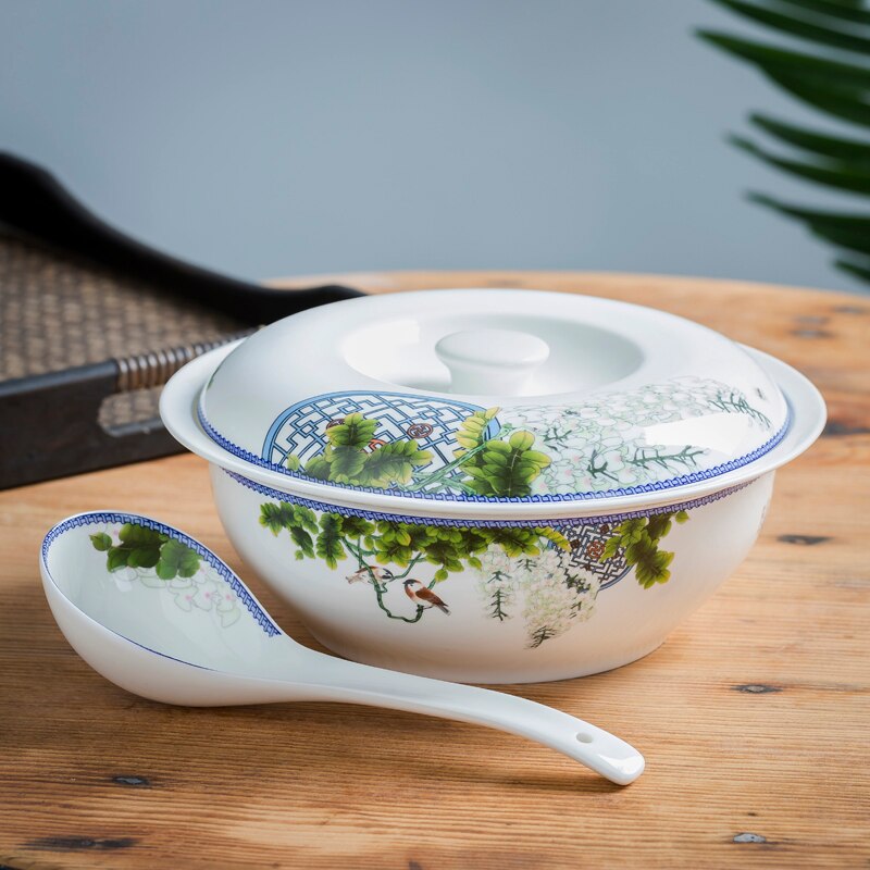 Bol à soupe de légumes en céramique de grande taille, bol à soupe de ménage chinois, os de , sauterelle, eau de poisson et légumes