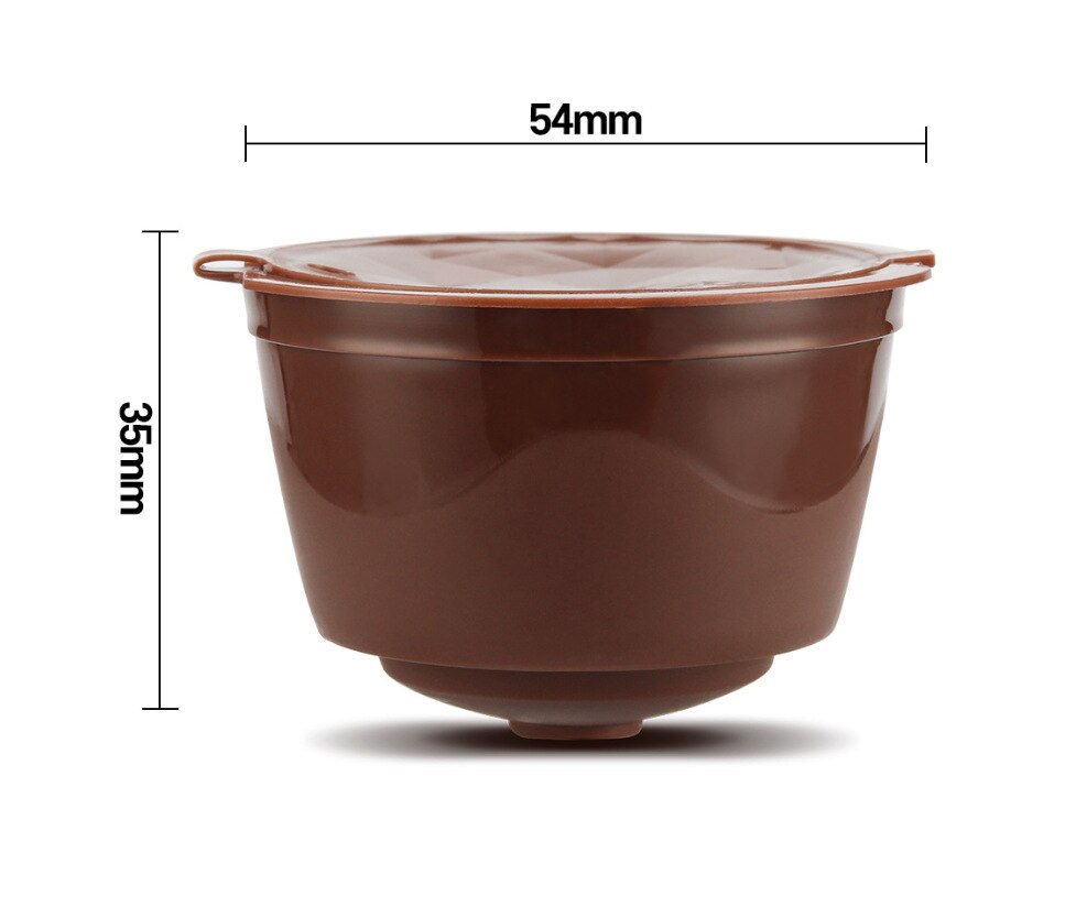 1/2 st / parti påfyllningsbara dolce gusto återanvändbara kapslar kaffekapslar plast kompatibla med nescafe genio, piccolo, esperta