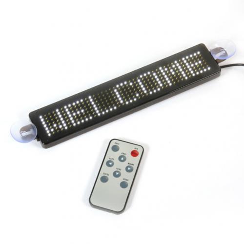 12V Car LED Programmable Sign Moving Scrolling Message Display Board Screen: White