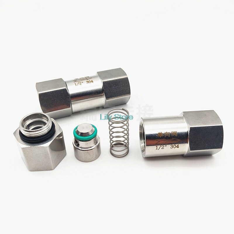1Pc 304 or 316 Stainless Steel Split Separated Check Valve One-way 1/8" 1/4" 3/8" 1/2" 3/4"BSP NPT Female Threaded SUS304 SUS316
