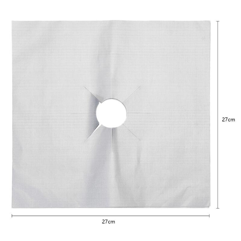 Quemador de cubierta reutilizable para estufa de Gas, 6 uds., Protector adecuado para diferentes fogones de Gas, almohadillas con revestimiento para suministro de cocina doméstico: Silver