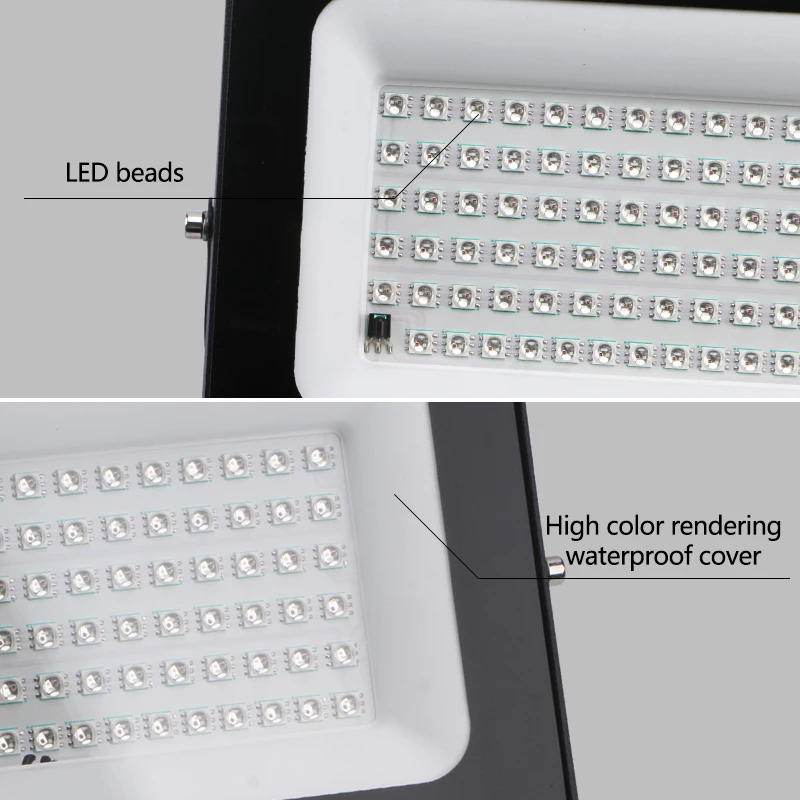 Led-projektør spotlight rgb led-projektør udendørsbelysning vandtæt væg garage fitnesscenter landskabsbelysning  ac220v stk.