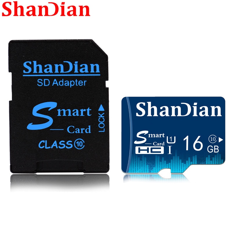 SHANDIAN Real Capacity Memory Card 64GB Smast Sd Card 32GB Class10 Smastsd Card High Speed for Phones MP3 Memory Card