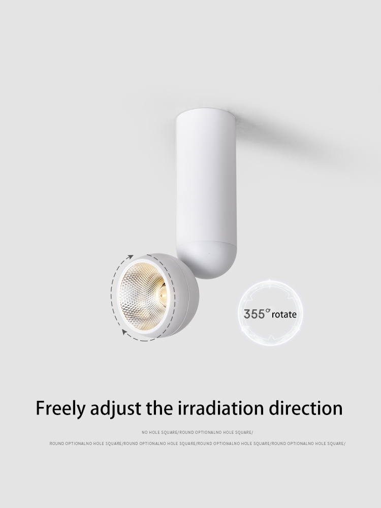 Saiyo Led Spotlight Opbouw 355 Graden Verstelbare Hoek Spot Lichten Draaibare Cri 90 Plafondlamp Voor Woonkamer Winkel