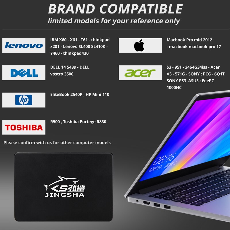 Jingsha Ssd 240Gb 120Gb 480Gb 960Gb Ssd 2.5 Harde Schijf Schijf Schijf Solid State Disks 2.5 "Interne