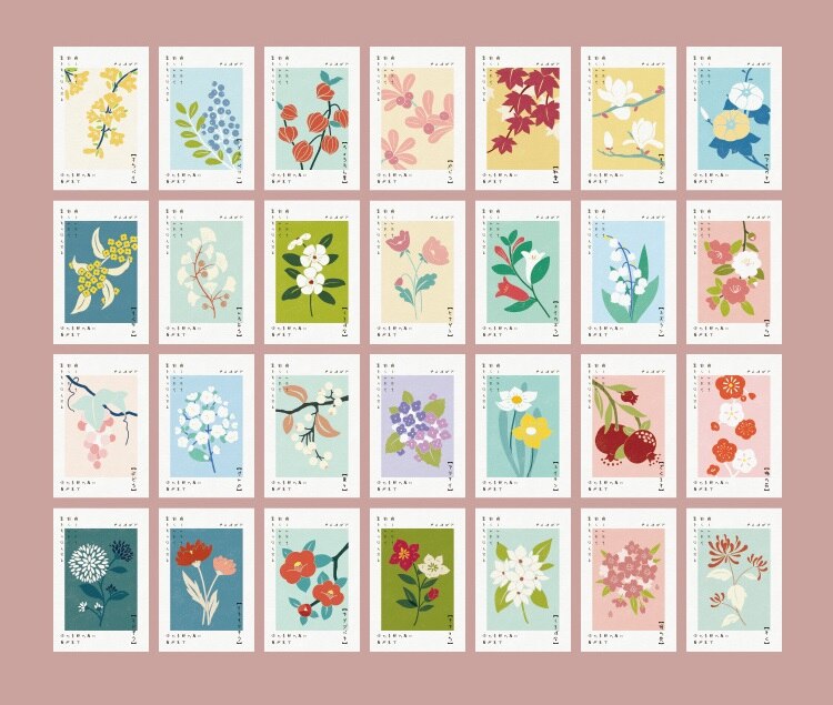 28 ark/set blommor växter serie lomo kort mini papper vykort/gratulationskort/födelsedagskort