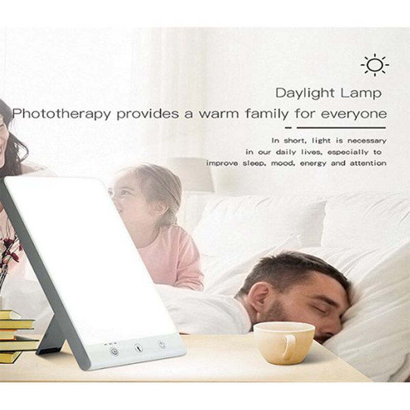 Lichttherapie Lamp, Led Zon Lampen Met 11000 Lux Helderheid, led Therapie Doos Met 3 Verstelbare Helderheid Niveaus, Druk Controle,