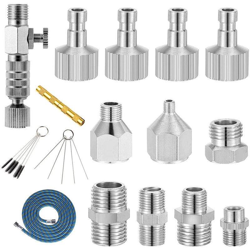 Retail 16PCS Airbrush Adapter Set, Airbrush Adapter, Quick Release Connector, Airbrush Spray Cleaning Tool For Air Compressor: Default Title